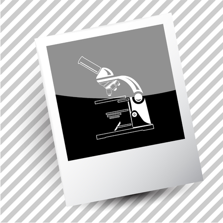 lab microscope. Photoframe. Vector icon.のイラスト素材