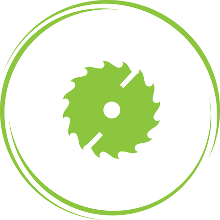 circ saw. Internet button. Vector icon.のイラスト素材