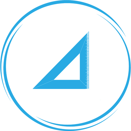 triangle ruler. Internet button. Vector icon.のイラスト素材