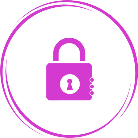closed lock. Internet button. Vector icon.のイラスト素材