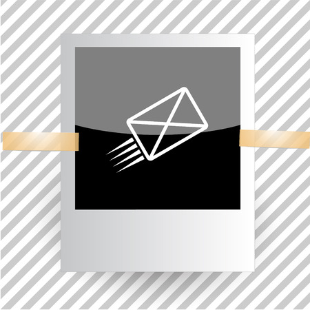 send mail. Photoframe. Vector icon.のイラスト素材