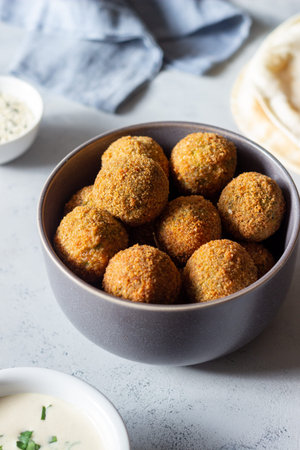 Fresh chickpea falafel. Healthy eating. Vegetable food