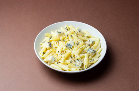 Pasta with blue cheese. Healthy eating. Vegetarian foodの写真素材