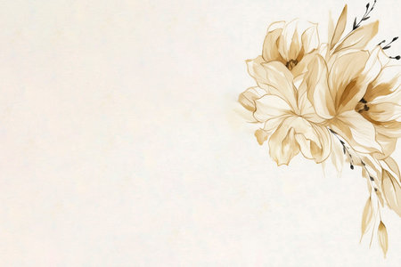 Flower bouquet on a white background. hand-drawn illustration. Generative AIの素材