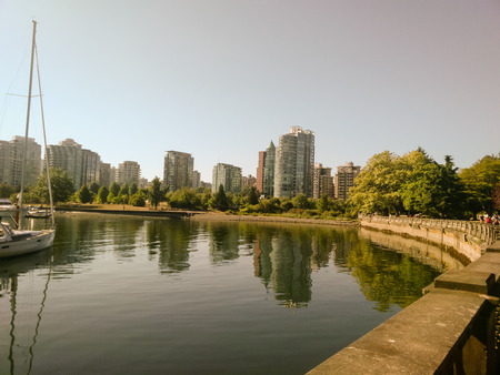 Vancouver, Canada - 2018.Travel photo of the Vancouver city, one of the major cities of Canada.のeditorial素材