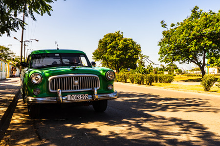 American classic car used as a taxi in Santiago de Cuba, Cuba - 2019.のeditorial素材