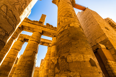 Great Hypostyle Hall and clouds at the Temples of Karnak. Luxor, Egyptの写真素材