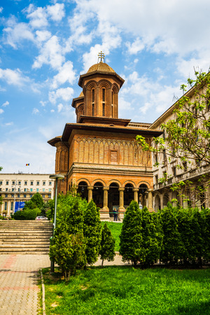 Bucharest, Romania - 2019. The Kretzulescu Church (Biserica Kretzulescu) in Bucharest, Romania.のeditorial素材