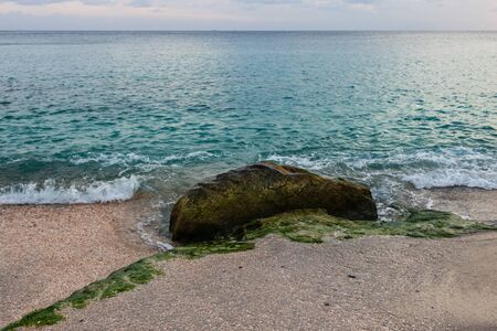 The famous Shell Beach, in St. Barthâs Island (St. Bartâs Island) Caribbean.の写真素材