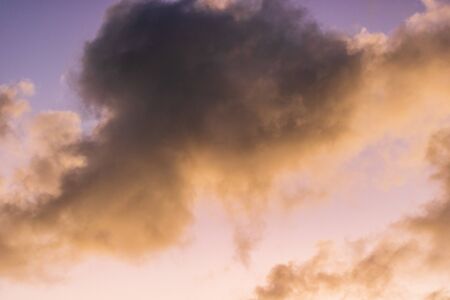 Beautiful sunset sky and clouds with dramatic light.の写真素材