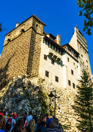 Bran, Romania â 2019. Bran Castle (Castelul Bran). Legendary historical castle of Dracula in Transylvania, Brasov region, Romania.のeditorial素材