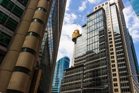 Sydney, Australia - 2019. Modern city architecture in Sydney downtown area.のeditorial素材