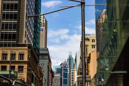 Sydney, Australia - 2019. Modern city architecture in Sydney downtown area.のeditorial素材