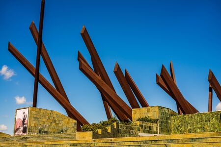 Santiago de Cuba, Cuba â 2019. The famous Antonio Maceo monument in the revolution square in Santiago de Cuba, Cuba.のeditorial素材