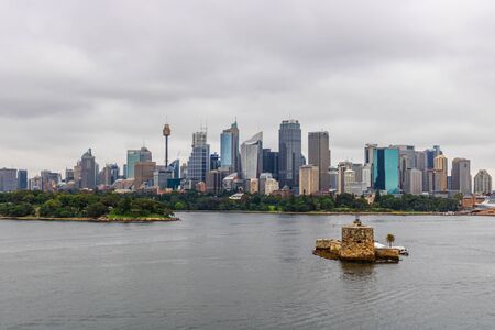 Sydney city, view from Darling Harbor in Sydney, Australia, 2019.のeditorial素材