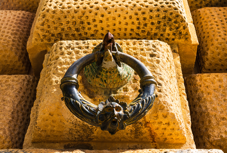 Detail on the wall of the Palace of Carlos V, in Alhambra, Granada, Spain.のeditorial素材
