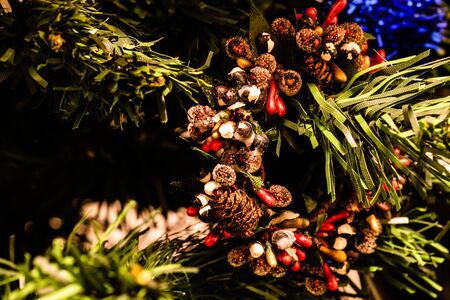 Photo of Christmas decorations. Christmas balls. Colorful decorations.の写真素材