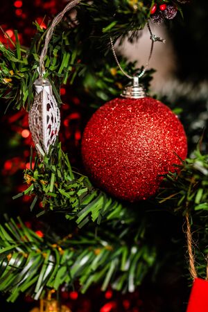 Photo of Christmas decorations. Christmas balls. Colorful decorations.の写真素材