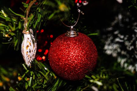 Photo of Christmas decorations. Christmas balls. Colorful decorations.の写真素材