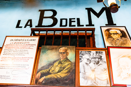 Havana, Cuba â 2019. La Bodeguita del Medio, a worldwide famous Cuban restaurantのeditorial素材