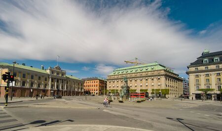 Streets of the old town of Stockholm. Stockholm, Sweden, 2019.のeditorial素材