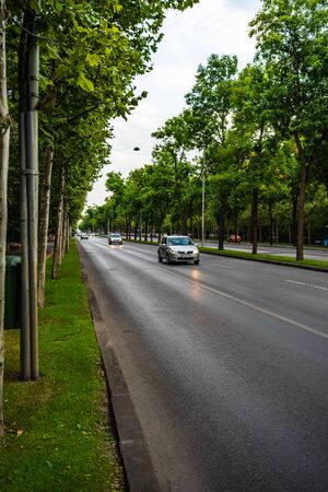 Traffic on the streets of Bucharest, Romania, 2019.の写真素材