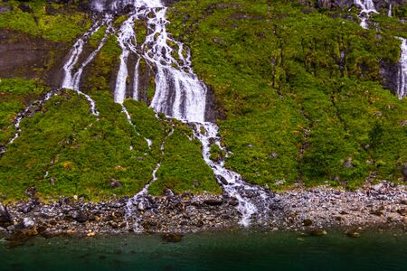 The Seven Sisters waterfall in Geiranger, Norway ( 7 Sisters Waterfall )の写真素材