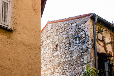 Old buildings in the picturesque medieval village of Eze, France.の写真素材