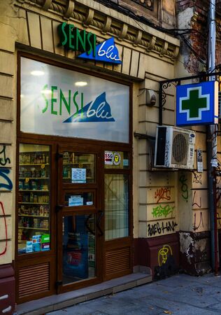 Sensiblu pharmacy in Bucharest, Romania, 2019のeditorial素材