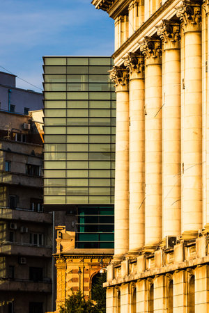 The modern building of the Union of Romanian Architects in downtown Bucharest, Romania, 2019