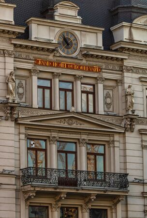 Grand Hotel du Boulevard in old town Bucharest, Romania, 2019のeditorial素材