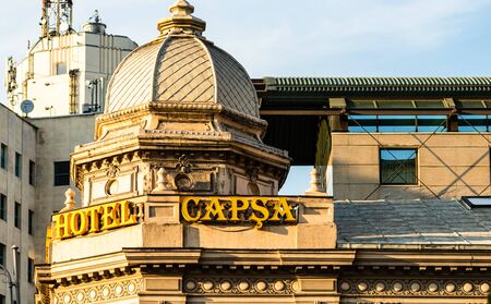 Hotel Capsa located on Victory Avenue in Bucharest, Romania, 2019のeditorial素材