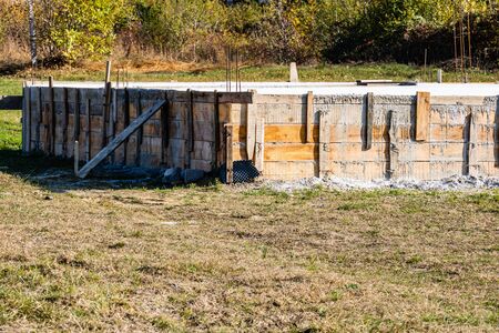 New construction. Foundation of a new house.の写真素材