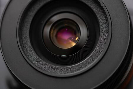 Sony mirrorless camera with 35mm mounted lens in photo studio Bucharest, Romania, 2019のeditorial素材