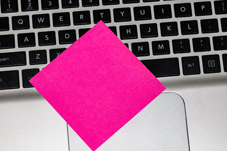 Blank pink sticky note