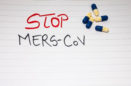 Coronavirus test handwriting  text on paper, on office agenda. Copy space.の写真素材