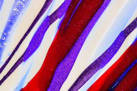 Abstract colorful backdrop with oil drops and waves on water surface. Abstract background concept