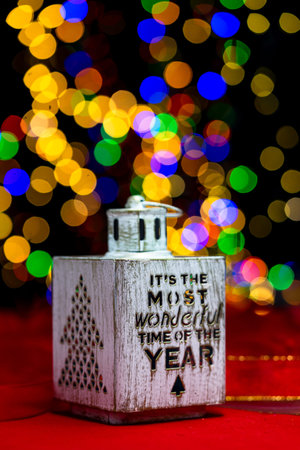 Christmas decoration, Christmas and New Year holidays background, winter season with Christmas...