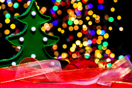 Christmas decoration, Christmas and New Year holidays background, winter season with Christmas...