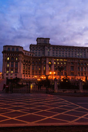 Palace of the Parliament (Palatul Parlamentului) in Bucharest, capital of Romania, 2021のeditorial素材