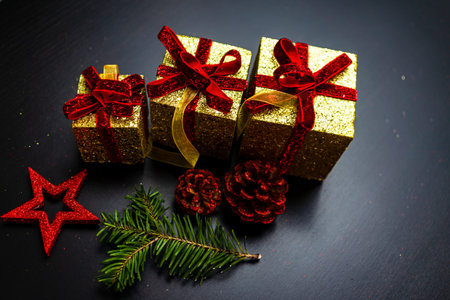 Christmas and new year concept. christmas decoration background