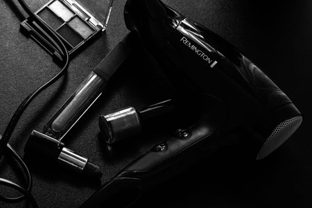 Remington hair dryer and cosmetics in Bucharet, Romania,. 2021