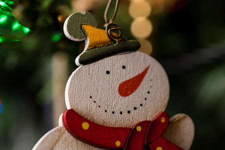 Christmas decoration hanging in Christmas treeの写真素材