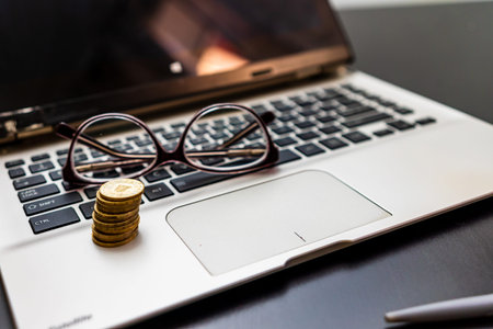 Business concept, laptop and other objects in Bucharest, Romania, 2021のeditorial素材