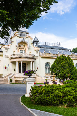 The Sinaia Casino building situated in central park of Sinaia, Romania, 2021のeditorial素材