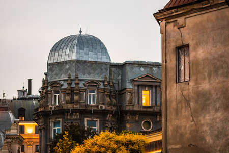 Old and new buildings of Bucharest capital of Romania, 2021のeditorial素材