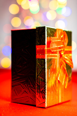 Christmas concept with decoration and bokeh ligths background