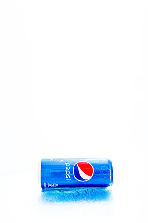 Pepsi can with water droplets in Bucharest, Romania, 2021
