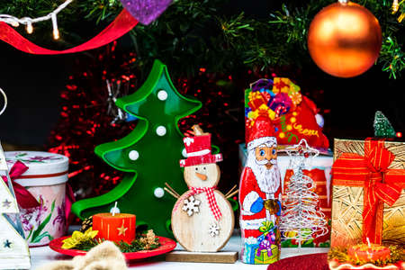 Christmas presents under the Christmas treeのeditorial素材