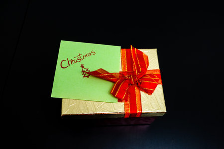 Christmas message on piece of paper